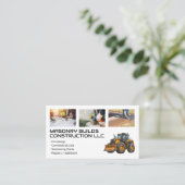 Carte De Visite Ouvriers du bâtiment | Machinerie lourde (Debout devant)