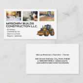 Carte De Visite Ouvriers du bâtiment | Machinerie lourde (Devant / Derrière)