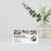 Carte De Visite Ouvriers du col bleu | Entrepreneur général (Debout devant)