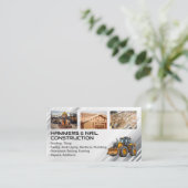 Carte De Visite Ouvriers du col bleu | Machinerie lourde | Constru (Debout devant)