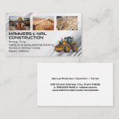 Carte De Visite Ouvriers du col bleu | Machinerie lourde | Constru (Devant / Derrière)