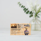 Carte De Visite Ouvriers du col bleu | Site de construction (Debout devant)