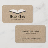 Carte De Visite Ouvrir le livre (Devant / Derrière)