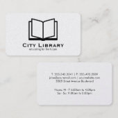 Carte De Visite Ouvrir le livre (Devant / Derrière)