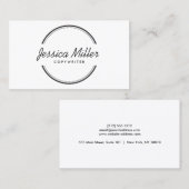 CARTE DE VISITE OUVRIR LE LOGO DE CERCLE EN NOIR ET BLANC (Devant / Derrière)