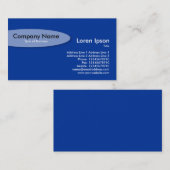 Carte De Visite Oval - Bleu (Devant / Derrière)