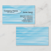 Carte De Visite Oval - Bleu ondulé (Devant / Derrière)