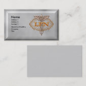 Carte De Visite Oval Cuivre Caduceus LPN Infirmière (Devant / Derrière)