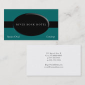 Carte De Visite Oval Obsidian (Devant / Derrière)