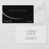 Carte De Visite Oval Obsidian Up (Devant / Derrière)