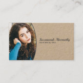 Carte De Visite Oval Professional Photo QR Code Nanny (Devant)