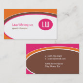 Carte de visite ovale (Devant / Derrière)