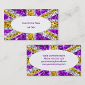 Carte de visite ovale blanc Glitz UK "Gold" (Devant / Derrière)