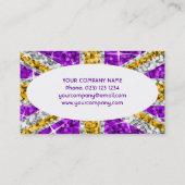 Carte de visite ovale blanc Glitz UK "Gold" (Dos)