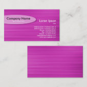 Carte De Visite Ovale - Magenta brossé (Devant / Derrière)