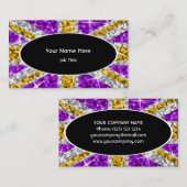 Carte de visite ovale noir Glitz UK "Gold" (Devant / Derrière)