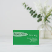 Carte De Visite Ovale - Vert (Debout devant)