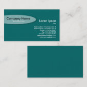 Carte De Visite Ovale - Vert Turquoise (Devant / Derrière)