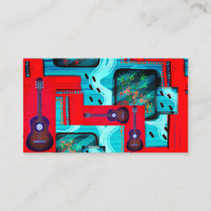 Carte De Visite Overreach Mod Abstrait Music Collage