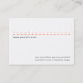 Carte De Visite Oversize moderne micro point cerise rouge gris per (Dos)
