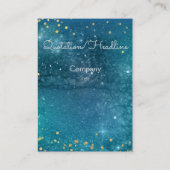 Carte De Visite OVNI dans la galaxie artistique (Dos)