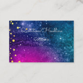 Carte De Visite OVNI dans la galaxie bleu violet (Dos)