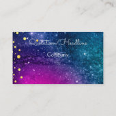 Carte De Visite OVNI dans la galaxie bleu violet (Dos)