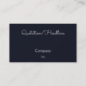 Carte De Visite OVNI dans le trou noir (Dos)