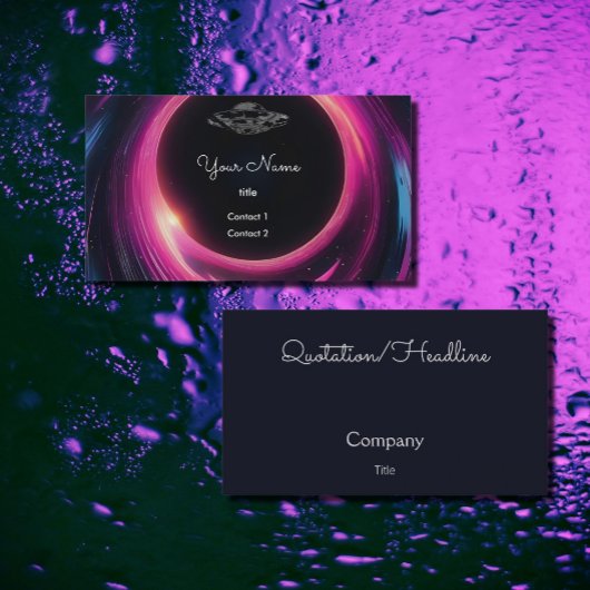 Carte De Visite OVNI dans le trou noir