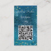Carte De Visite OVNI - galaxie artistique - code QR (Dos)