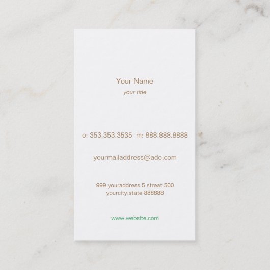 Carte De Visite owl フクロウ名刺 (Dos)