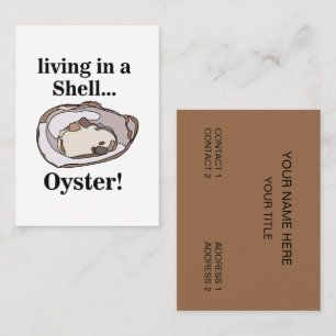 Carte De Visite Oyster Shell Funny
