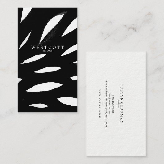 CARTE DE VISITE P L U M E (Devant / Derrière)