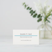 Carte De Visite Pacific Blue 00A1B9 Monochrome monochrome couleur (Debout devant)