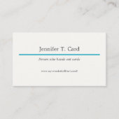 Carte De Visite Pacific Blue 00A1B9 Monochrome monochrome couleur (Devant)