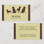 Carte De Visite Pack Canine | Entraînement de chiens (bois et tiss (Devant / Derrière)