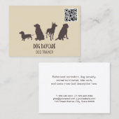 Carte De Visite Pack Canine | Entraînement des chiens | Code QR (Devant / Derrière)