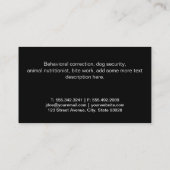 Carte De Visite Pack Canine | Formation des chiens (Dos)