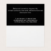 Carte De Visite Pack Canine | Formation des chiens (Intérieur déplié)