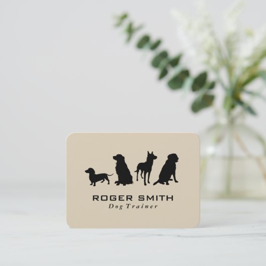 Carte De Visite Pack Canine | Formation des chiens (Debout devant)