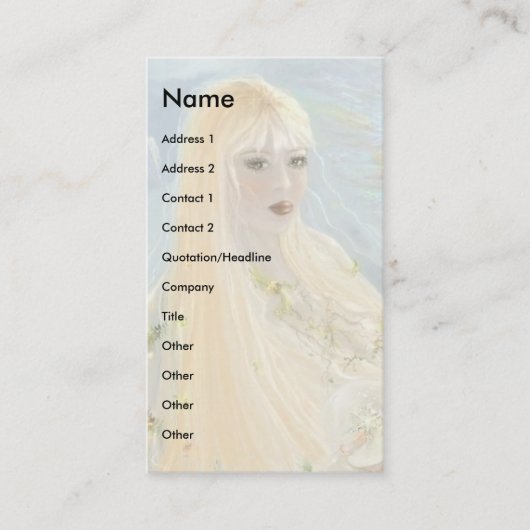 Carte De Visite Pacoxe céleste (Devant)