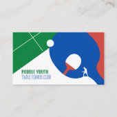 Carte De Visite Paddle Design, Club de tennis de table, Instructeu (Devant)