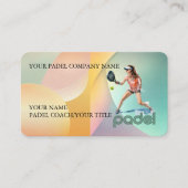 Carte De Visite Padel Business Card - Vibrant Padel Style 3 (Devant)