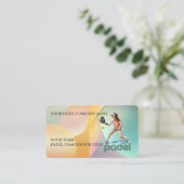 Carte De Visite Padel Business Card - Vibrant Padel Style 3 (Debout devant)