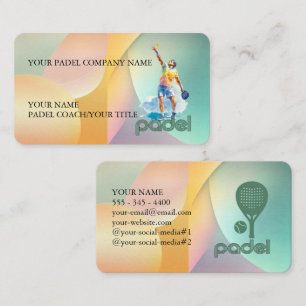 Carte de visite Padel - Style vibrant Padel 2