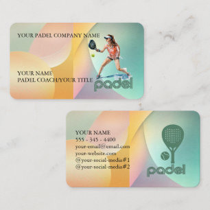 Carte de visite Padel - Style vibrant Padel 3