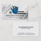 Carte De Visite Padlock de sécurité numérique | Logo d'accueil (Devant / Derrière)