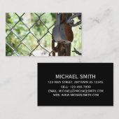 Carte De Visite Padlock Lock Chain Link Fence NYC Urban Photograph (Devant / Derrière)