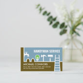 Carte De Visite Page d'accueil Handyman Building Border (Debout devant)