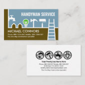 Carte De Visite Page d'accueil Handyman Building Border (Devant / Derrière)